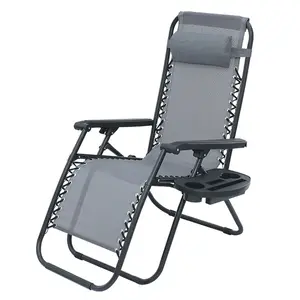 Chaise pliante et lit simple pour mobilier d'extérieur Chaise de plage pliante à usage général avec poignée Chaise longue