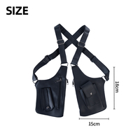 Sac bandoulière antivol en cuir PU imperméable style vintage, avec logo personnalisé en relief, pour téléphone, fermeture éclair, modèle gilet – Vente chaude