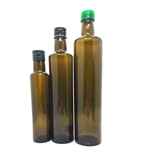 Factory Direct Supplier Dorica Antique Green Cooking Oil OEM Extra Virgin Garlic Oil Glass Bottle 250 ml 500 ml 750ml