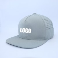 Topi Snapback elastis, topi Snapback lima Panel elastis dapat diatur, tahan air kain Laser bordir pinggiran datar karakter untuk pesta luar ruangan