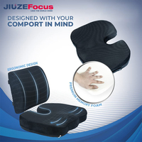 Coussin de siège en mousse à mémoire de forme, design en U, pour siège de voiture, oreiller orthopédique pour le dos et les fesses, lavable, pour la sciatique, le coccyx, les douleurs à la hanche