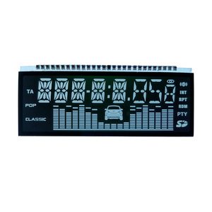 高亮 TN 负显段码屏 <span class=keywords><strong>LCD</strong></span> 显示屏 黑框丝印 汽车用收音机控制面板 - Product Image 3