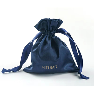 Custom Printed Logo Silk Jewelry <b>Dust</b> Pouch Gift Packaging Drawstring Velvet Satin <b>Bag</b> - Product Image 3