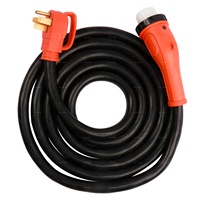Kabel Generator Linsheng NEMA 14-50P ke SS2-50R dengan Konektor Twist Lock 30 Kaki 125/250V 50 Amp untuk Kotak Inlet Daya 50A ke Rumah