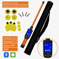 Lecteur RFID portable 134,2 kHz pour animaux FDX-B HDX Android 13 Stockage : 2+16 Go / 4+32 Go / 8+64 Go 4G BT4.2 & USB Type-C Prise en charge OEM