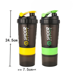 Botol Shaker Plastik Premium 550ml untuk Pencampur Protein Grosir Logo Kustom Cangkir Shaker Kebugaran Gym Pesanan Massal Anti Bocor - Product Image 4