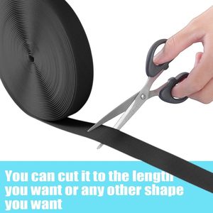 Ukuran kustom warna-warni hitam & putih 100% poliester merekat sendiri kuat kait dan pita pengencang <span class=keywords><strong>Loop</strong></span> untuk garmen tas sepatu - Product Image 6