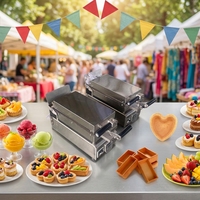 Presse à tarte électrique multi-motifs interchangeable, machine à moules épaissis, moules à biscuits remplaçables, 6 par lot