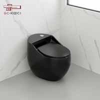 WC monobloc de marque chinoise moderne en céramique noire Toilette à double chasse montée au sol Forme de cuvette Piège en S Drainage pour villas Salles de bains