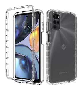 Étui de téléphone pour Motorola <span class=keywords><strong>Moto</strong></span> G22 <span class=keywords><strong>E32</strong></span> 4G personnalisé mode écologique Transparent Anti-chute antichoc TPU + PC étuis de téléphone - Product Image 1