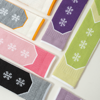 Chaussettes de ski d'hiver en laine tricotée pour femme, coupe ajustée, épaisses, hauteur genou, avec effet gainant pour les mollets, pour une silhouette affinée, personnalisables pour poignets et corps
