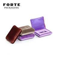 FORTE Luxuriöse Hochwertige Grüne/Rosa Wildleder-Samt-Schmuckgeschenkbox mit Individuellem Logo für Halsketten, Armbänder & Perlenketten