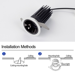 SYNNO <span class=keywords><strong>Precio</strong></span> competitivo Diecast Aluminio Ángulo ajustable Downlight Iluminación interior Empotrada COB Arandela <span class=keywords><strong>de</strong></span> pared Foco - Product Image 2