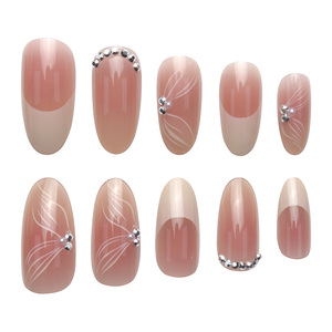 24 Uds. <span class=keywords><strong>Uñas</strong></span> francesas <span class=keywords><strong>acrílicas</strong></span> ABS <span class=keywords><strong>de</strong></span> alta calidad hermoso diseño mariposa diamantes <span class=keywords><strong>de</strong></span> imitación reutilizables <span class=keywords><strong>uñas</strong></span> artificiales directo <span class=keywords><strong>de</strong></span> fábrica - Product Image 2