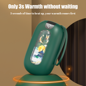 Chargeur portable USB-C 2 en 1 avec écran numérique, 10000 mAh, chauffe-mains, batterie externe pour femmes, camping en plein air, voyage - Product Image 5