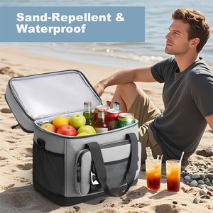 60 Cans Double-Decker Waterproof Insulated Cooler for Beach Camping Travel Picnic Large Capacity Portable Soft Sided Cooler Bag - Product Image 6