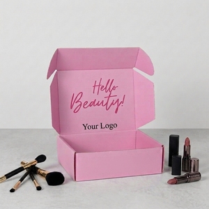 Boîtes d'expédition postales en carton ondulé recyclables à faible MOQ, personnalisables avec logo, roses, pour emballage cadeau, chaussures, vêtements, pour petites entreprises - Product Image 2