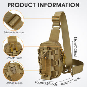 Bolsa Táctica Pequeña Molle EDC, Organizador, Porta Botella de Agua, Bolsa Compacta Ajustable para Accesorios con Correa para Hombro y Anillo en D - Product Image 2