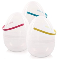 Riesiges Osterei 10-Zoll-Plastik-Jumbo-Eier Klarer Ostereier-Jagdkorb füllbar