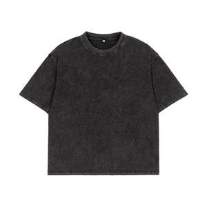 <span class=keywords><strong>ETAI</strong></span> T-shirt rétro américain à manches courtes pour hommes, couleur unie, marque de mode transfrontalière, finition délavée 280g, tricot ample - Product Image 6