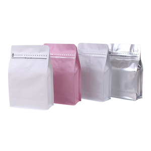Papel de aluminio con acabado mate de primera calidad, 8 sellos laterales, fondo plano impreso personalizado, bolsa de café de 4 oz con válvula y cremallera - Product Image 3
