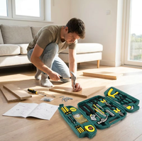 Ensemble d'outils à main professionnels en acier au carbone de 27 pièces avec étui rigide pour l'entretien domestique et le kit de réparation DIY