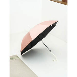 8K 59 cm Rosa Mini paraguas de bolsillo Punto Cinta Negro Seda de tres pliegues Bloque UV compacto hasta 99% - Product Image 1