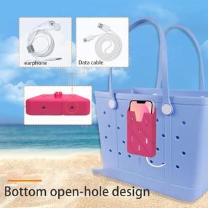 Bolsa de Playa de Silicona Estilo Bogg Bag en Oferta, con Soporte para Teléfono, Bolso Bandolera Pequeño para Arena, Piscina, Viajes y Uso Diario - Product Image 5