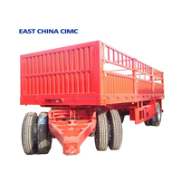 Usine exportation CIMC bas prix 2 essieux barre de tirage côté benne basculante pleine Traile barre d'attelage remorquage chariot camion remorque