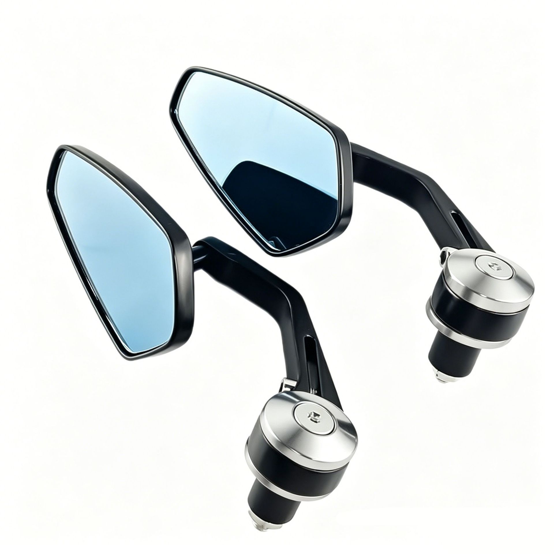 silver Blue Mirror