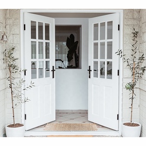 <span class=keywords><strong>Porte</strong></span> à battants Upvc résident Upvc avec <span class=keywords><strong>double</strong></span> <span class=keywords><strong>vitrage</strong></span> entrée de rupture thermique pour maison - Product Image 1