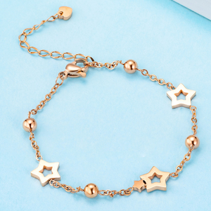 Fabrik Preis Großhandel Mode Phantasie Armband Set 18K <span class=keywords><strong>Gold</strong></span> Überzogene Sterne Hand Kette Armband Mode-Design Für Mädchen Und frauen - Product Image 2