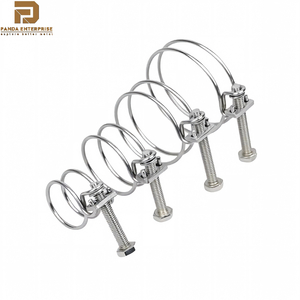 Collier de serrage <span class=keywords><strong>double</strong></span> fil en acier inoxydable 304 poli Sanxing, réglable (pouces et métrique), pour tuyaux – Approvisionnement direct usine, OEM disponible - Product Image 1