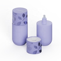 Bouteille d'emballage vide en plastique, 12 pièces, 40ml, pour poudre de blé, HDPE, écran solaire plat