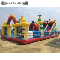Tente de camping gonflable transparente en gros, toboggan aquatique gonflable commercial en PVC
