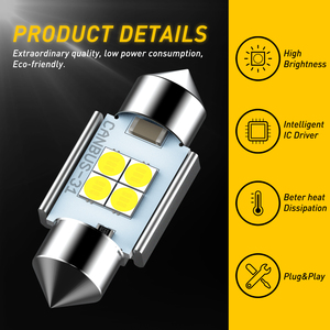 Ampoules LED intérieures AUXITO pour voiture 31MM, éclairage de dôme, éclairage de carte, éclairage de gantier, éclairage de lecture, éclairage de porte, éclairage de plaque d'immatriculation - Product Image 4