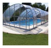 Cubierta Automática Plegable para Piscina con Paneles de Vidrio Aislantes y Apertura por Control Remoto para un Fácil Mantenimiento