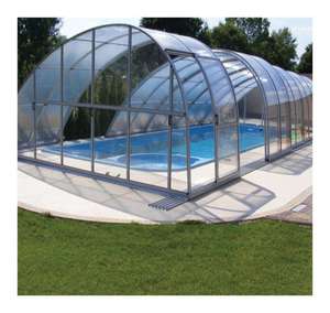 Couverture de <span class=keywords><strong>piscine</strong></span> pliante automatique avec panneaux en verre isolant et ouverture télécommandée pour un entretien facile - Product Image 6