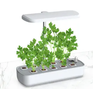 Macetas con 12 Pods, sistema de cultivo hidropónico inteligente para jardín, pantalla LED, Panel táctil, Control inteligente