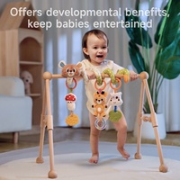 Tumama enfants couleur vive poussette arc jouets anneau de dentition en peluche hochets 3 en 1 peluche ours berceau spirale activité jouet pour les tout-petits
