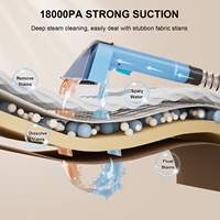10-2805 Brosse manuelle en plastique de 4 pouces pour tapis et sellerie (usage commercial et automobile) avec fonction de pulvérisation interne