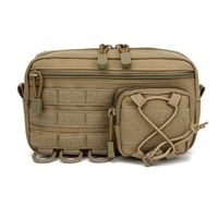 Pochette tactique de camouflage avec fermeture éclair, système Molle, sac de transport EDC étanche pour le rangement d'outils multi-usages
