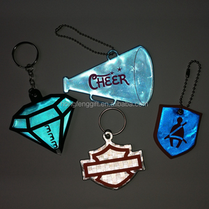 Logo stampato personalizzato portachiavi a LED con portachiavi luce colorata portachiavi promozionale in plastica con il tuo logo bagliore nella <span class=keywords><strong>notte</strong></span> - Product Image 6