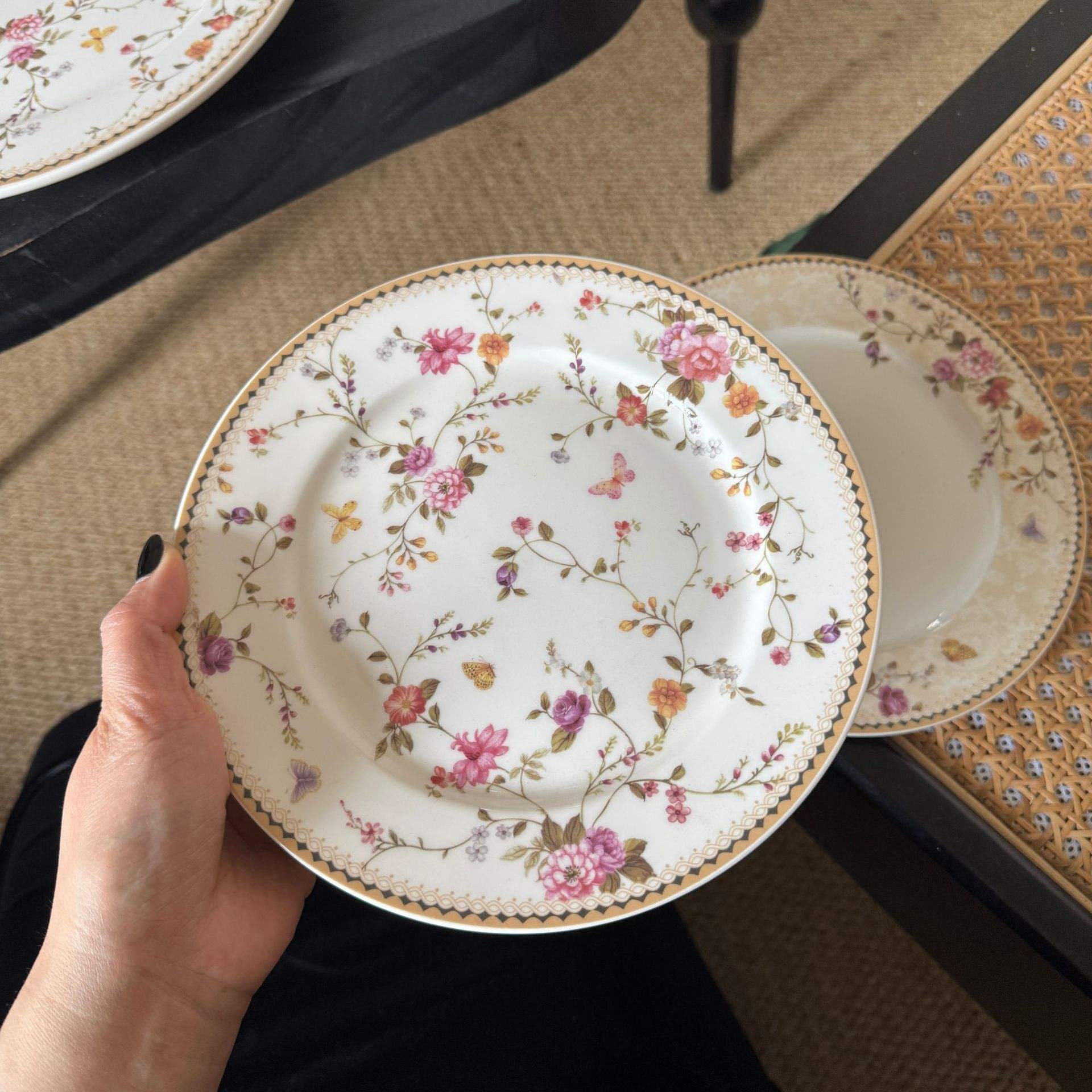 8-inch French floral print A version 20*2.5