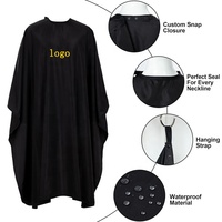 Prix d'usine, logo personnalisé, rose et noir, capes de coiffeur professionnelles, cape de salon, châle de coiffure, tablier de beauté pour cheveux