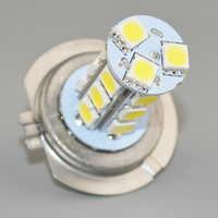 Feux antibrouillard de voiture blancs 12V H7 18SMD 18LED 5050 Ampoule antibrouillard de voiture Autres accessoires d'éclairage de voiture pour rénovation/mise à niveau
