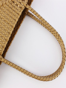 A Generation Solid Color PVC Woven Large Capacity Geometric Pattern Square Mummy Tote Shoulder Shopping <b>Bag</b> Daily Use Tanjing - Product Image 2