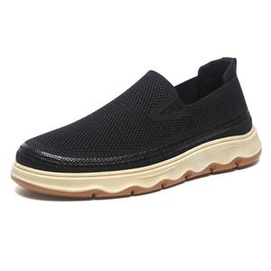 Chaussures de mode pour hommes, nouvelle collection transfrontalière, grandes tailles, à enfiler, respirantes, légères, à semelle épaisse en caoutchouc, en maille, toutes saisons - Product Image 5