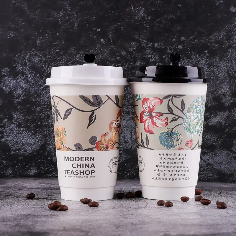 Jeafer Kaffee verpackungs lösung individuell bedruckte mattschwarze Kaffeetasse mit Lippe für Café