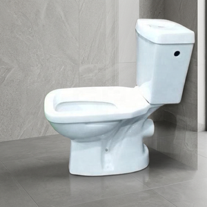 Inodoro Moderno de Cerámica de Dos Piezas, Montado en el Suelo, con Doble Descarga, Ecológico - Product Image 1